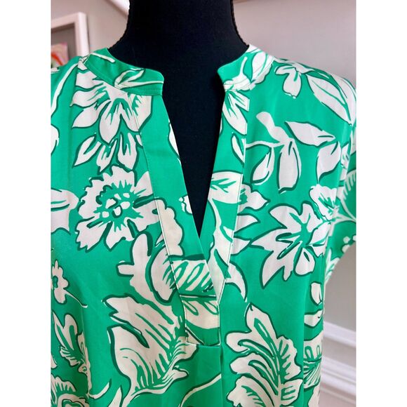 🌿 Rachel Roy Green & White Floral Blouse | Size XL | NWT - Picture 2 of 6